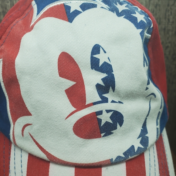 Disney Parks Mickey Mouse Patriotic Hat Cap Red White Blue Youth Snapback 54-57 - Picture 4 of 9